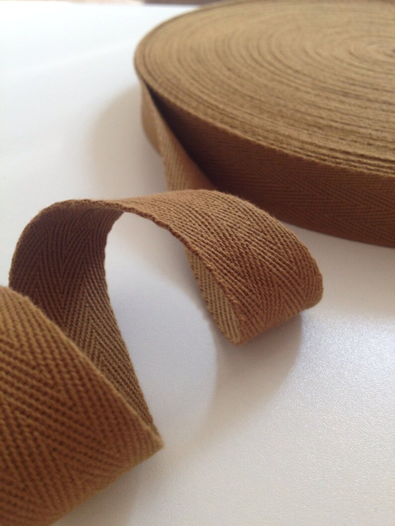 3/4 19mm Cotton twill tape herringbone tape sold by the Etsy