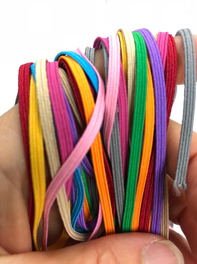 3mm Flat Elastic tape 3mm stretch sewing elastic hair tie | Etsy