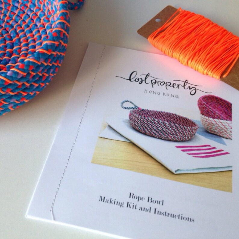 Coil rope bowl tutorial and materials. Woven rope basket Etsy