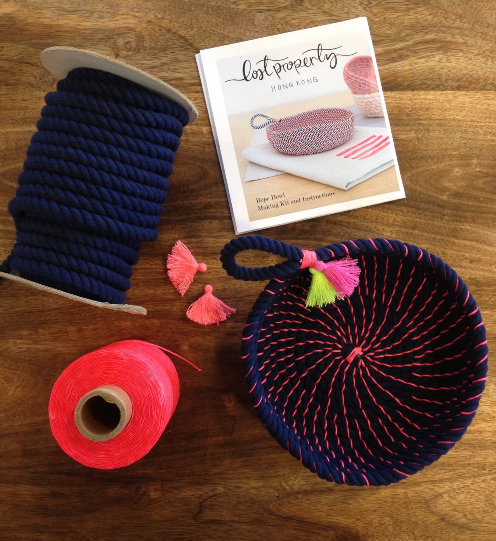 Coil Rope Bowl Tutorial and Materials. Woven Rope Basket Etsy