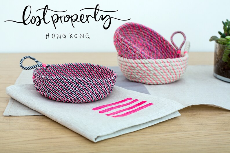 Coil rope bowl tutorial and materials. Woven rope basket Etsy