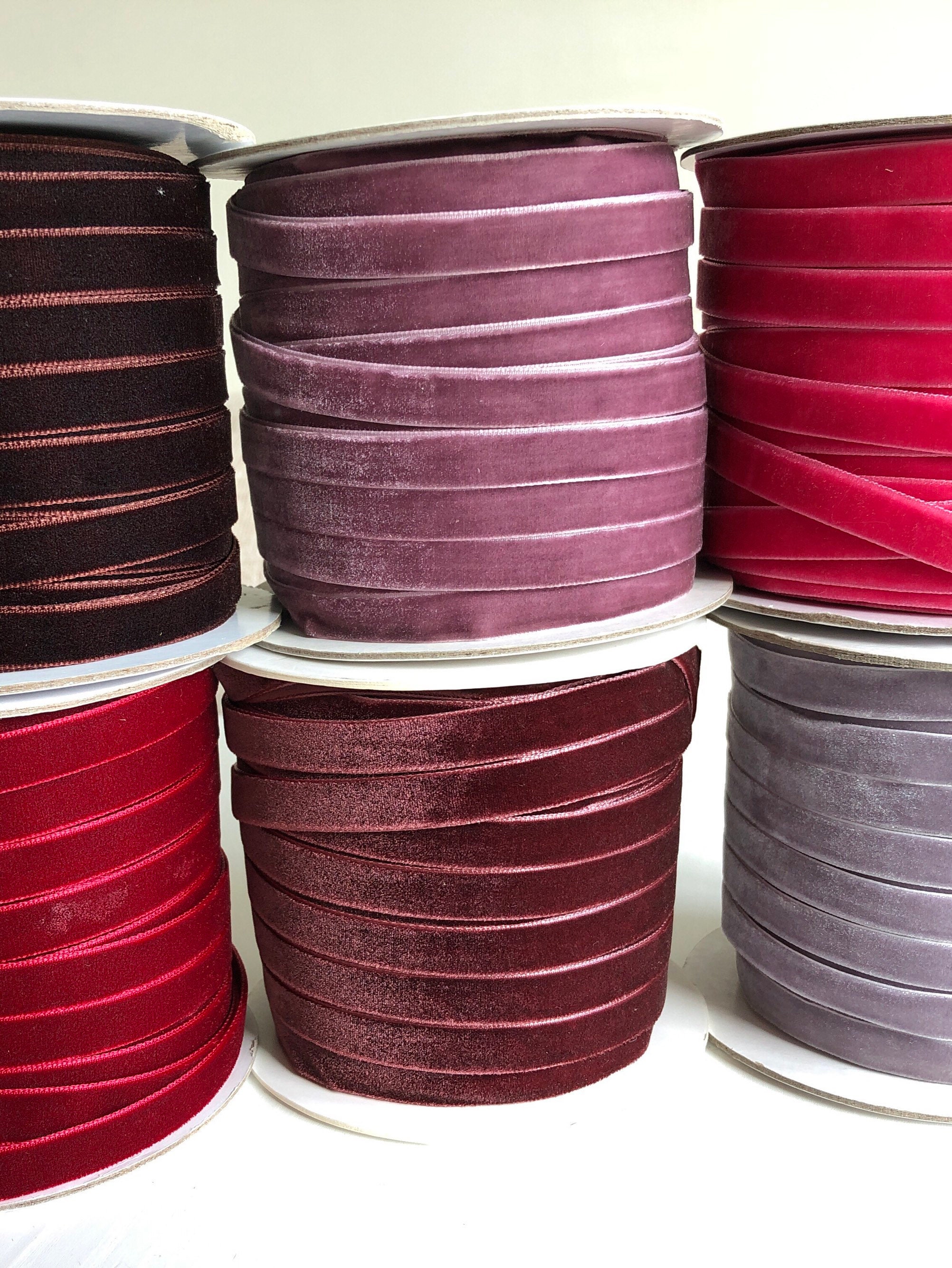 Velvet ribbon 1cm 3/8 width / Wholesale ribbon / ribbon Etsy