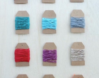 Waxed Cotton string, 15 yards, for rope bowls, leather craft supplies, sewing twine, bright string