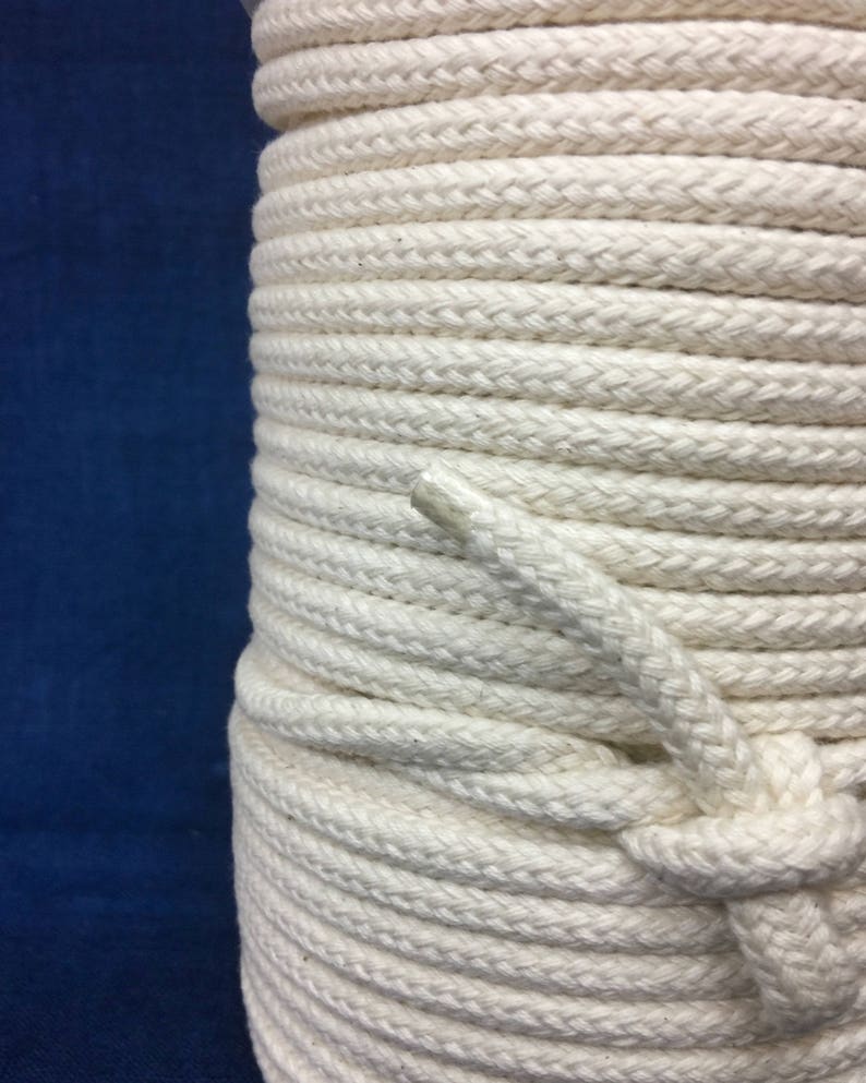 7mm Cream cotton braided rope / Natural Rope / Cream Cotton Etsy