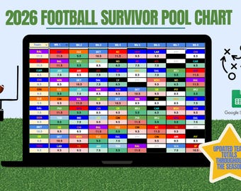 2026 Football Survivor Pool Chart: Google Sheets Matchup Tracker (Printable PDF Included)