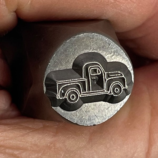 Vintage Truck Stamp, 1940's Ford Truck Stamp, Steel Stamp, Metal Stamping, Jewelry Making, Old Ford Truck Stamp, Jewelry Stamping, Romazone