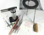 Soldering kit, Big butane torch, 10 piece, solder bangles, make rings, hot torch soldering, make bangles