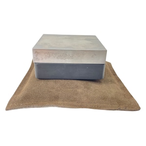 Steel Block 4 x 4 x 3/4 7 inch, Bench Block, Sand Bag, Hammer Pillow, Rubber Block, Stamping Block, Forging Block, Jewelry Stamping image 1