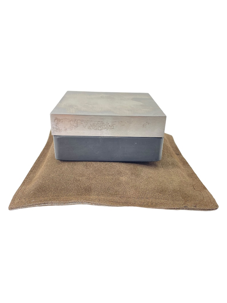 Steel Block 4 x 4 x 3/4 7 inch, Bench Block, Sand Bag, Hammer Pillow, Rubber Block, Stamping Block, Forging Block, Jewelry Stamping image 1
