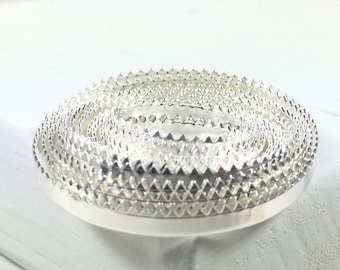 Serrated Bezel Wire, 3 Feet 1/8 Inch Bezel Wire, 28 Gauge Bezel Wire, Serrated Silver Strip, Fine Silver 999 Wire, Cabochon Setting