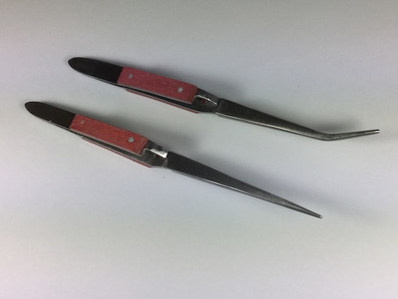 Locking Tweezers, Pair of Solder Tweezers, Curved Tip Tweezers, Straight  Tip Tweezers, Jewelry Tweezers, Jewelry Maker Gift, Jewelry Tools 