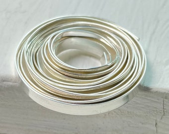 8 Gauge Half Round Wire, Sterling Silver Wire, 1 Ft Wire, Jewelry Wire  3.25mm X 1.63 Mm, Cuff Wire, Bangle Wire, Ring Wire, Romazone 