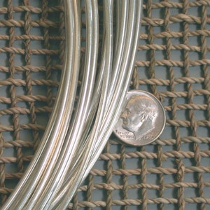 12 Gauge Round Wire, Dead Soft Wire, Sterling Silver Wire, 1 ft Length Wire, Bangle Bracelet Wire, Bracelet Wire, Ring Wire, Jewelry Making