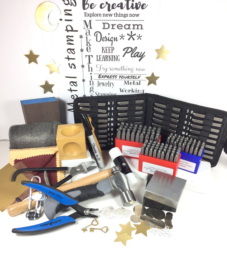 4mm 5mm stamp kit Jewelry stamp kit Larger letters stamp on metal 2 Letter Sizes make stamped jewelry