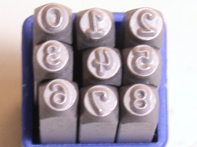 3mm Fancy hand print number Stamps steel number set quality Etsy