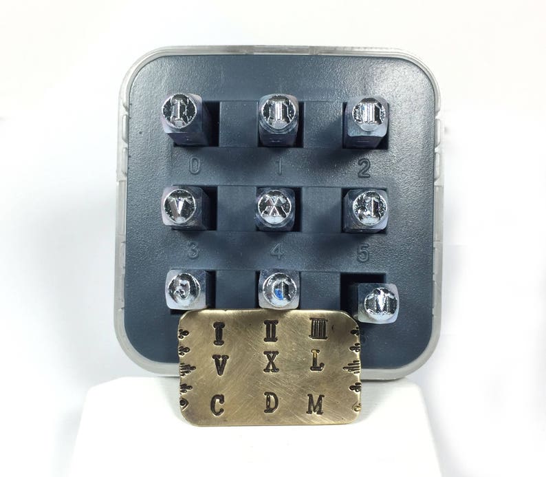 Roman numerals 3 mm size with stand. Marked for easy use | Etsy