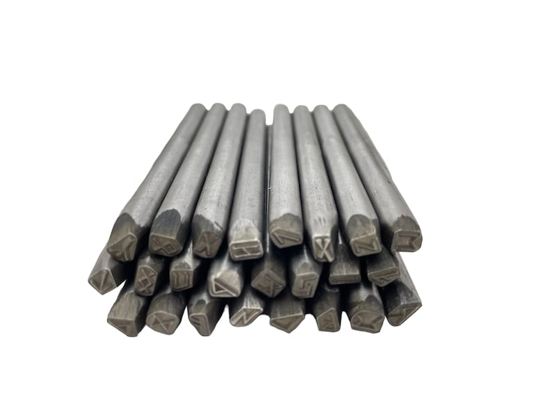 Rune Alphabet Stamps Set, 24 pcs Metal Stamps Set, Viking Runes Stamps, Runic Stamps, Viking Jewelry Stamping, Ancient Jewelry Making image 5
