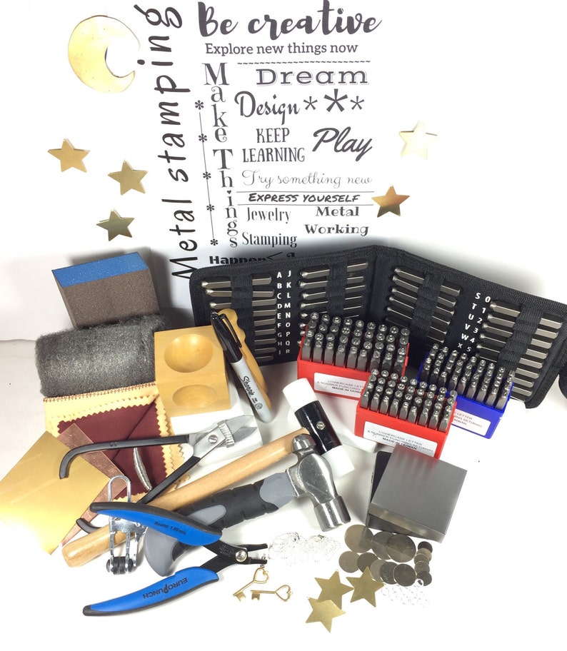 4mm 5mm stamp kit Jewelry stamp kit Larger letters stamp on metal 2 Letter Sizes make stamped jewelry