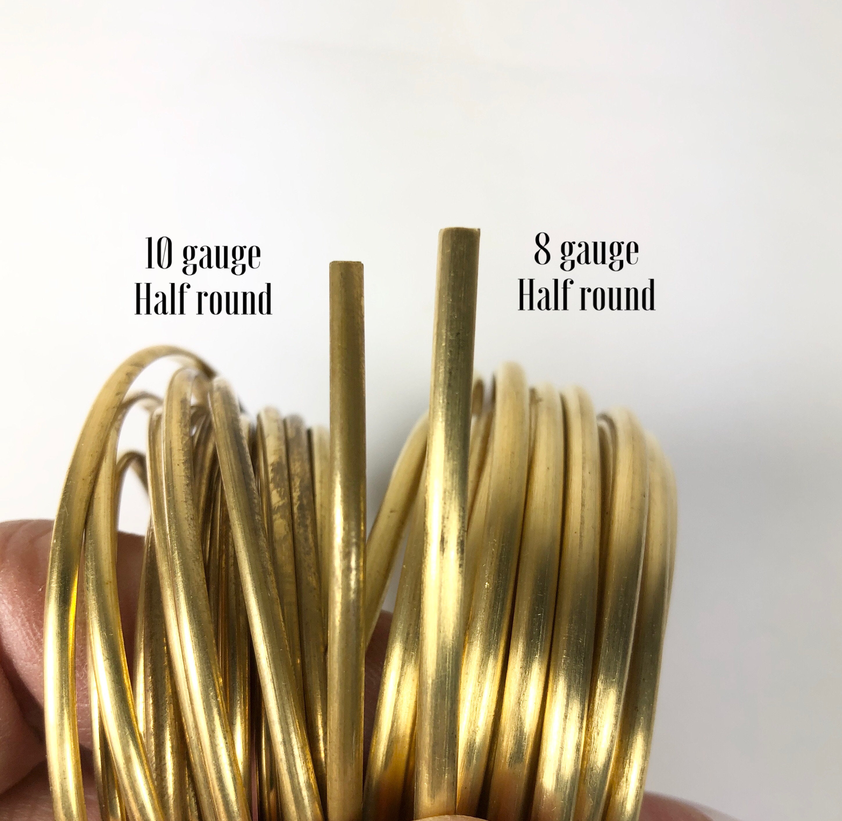 Brass Half Round wire 10 ft of 10 gauge tribal bangel Red Etsy