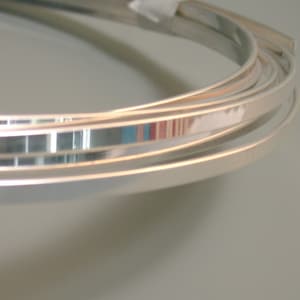 Flat Sterling Silver Wire, 1/16 x 3/16 inch, 1.58x4.76 mm, Cuff Bracelet Wire, Thick Flat Cuff Wire, Bangle Bracelet Wire, Romazone