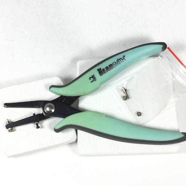 Hole Punch Pliers ~ 1.2 mm size, metal hole punch for up to 22 gauge copper or sterling