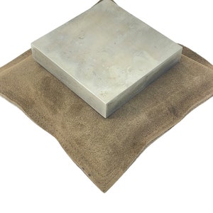 Steel Block 4 x 4 x 3/4 7 inch, Bench Block, Sand Bag, Hammer Pillow, Rubber Block, Stamping Block, Forging Block, Jewelry Stamping image 9