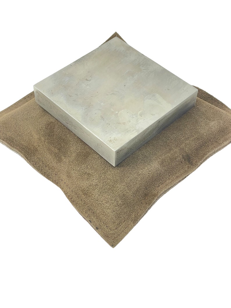 Steel Block 4 x 4 x 3/4 7 inch, Bench Block, Sand Bag, Hammer Pillow, Rubber Block, Stamping Block, Forging Block, Jewelry Stamping image 9