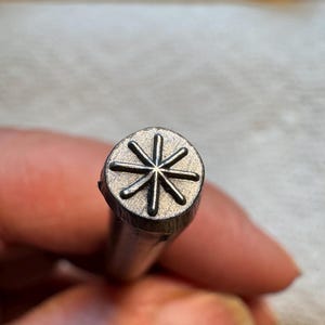 Native Stick Star Stamp 5mm, Asterisk Stamp, Silver Jewelry Stamping, Metal Staming, Native Smerican Metal Stamp, Jewelry Making Stamp