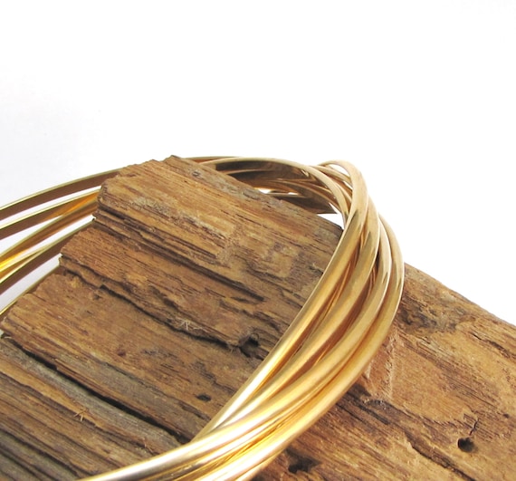 Gold Half Round Wire, 10 Ft of 8 Gauge Wire, Red Brass Wire