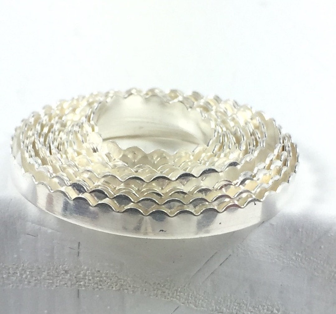 Scalloped Bezel Wire, Fine Silver .999, 3 Ft Bezel Wire, 1/8 Inch Bezel ...