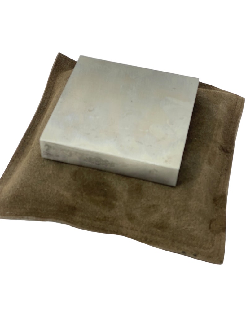 Steel Block 4 x 4 x 3/4 7 inch, Bench Block, Sand Bag, Hammer Pillow, Rubber Block, Stamping Block, Forging Block, Jewelry Stamping image 5