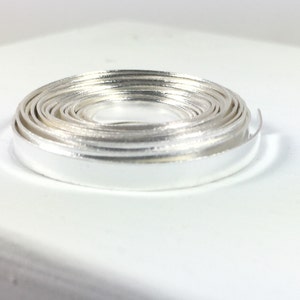 Smooth Bezel Wire, Silver Bezel Wire, 3 ft Flat Bezel Wire, 26 ga 1/8 inch, Cabachon Setting, Jewelry Bezel Strip, Jewelry Making, Romazone