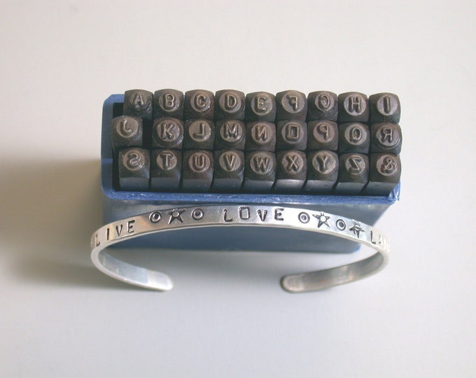 3/32 Inch 2.5mm BLOCK LETTER STAMPS SET and CASE for Message Jewelry Etsy