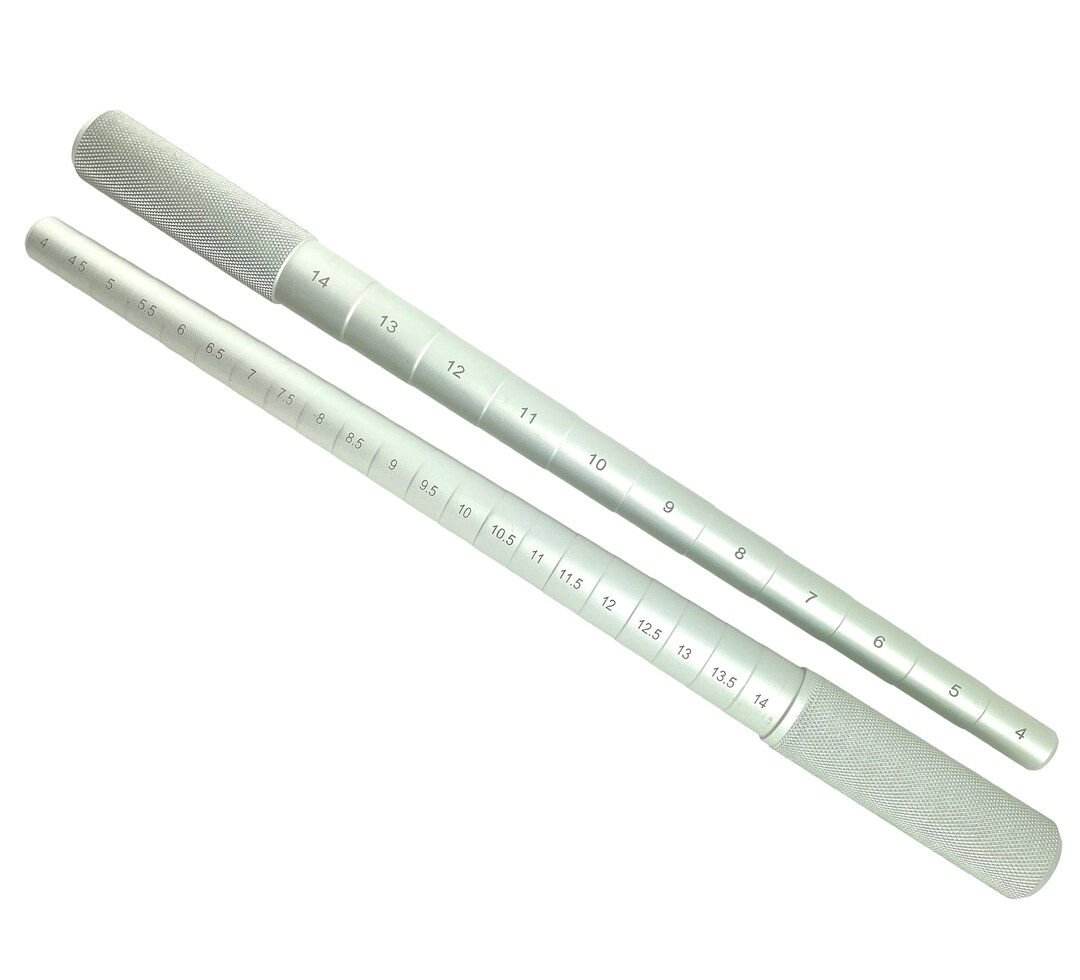 Ring Mandrel, Stepped Ring Mandrel in Whole or Half Sizes, Aluminum