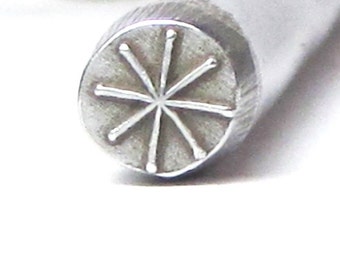 Native Stick Star Stamp 5mm, Asterisk Stamp, Silver Jewelry Stamping, Metal Staming, Native Smerican Metal Stamp, Jewelry Making Stamp