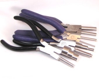 4 Pc. wire and sheet coiling ring bending pliers set 3,5,7,10,13,16,20 mm