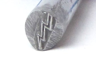 5x2.5mm Lightning Bolt Stamp, Steel Stamp, Charm Bracelet Stamp, Jewelry Making, Metal Stamping, Lightening Bolt Stamp, Silver Stamping