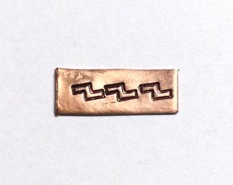 Native American 27 Design, zig zag jewelry stamp, USA made Steel Stamp for tribal stamping 5.5x 3 mm, boarder stamp, Romazone