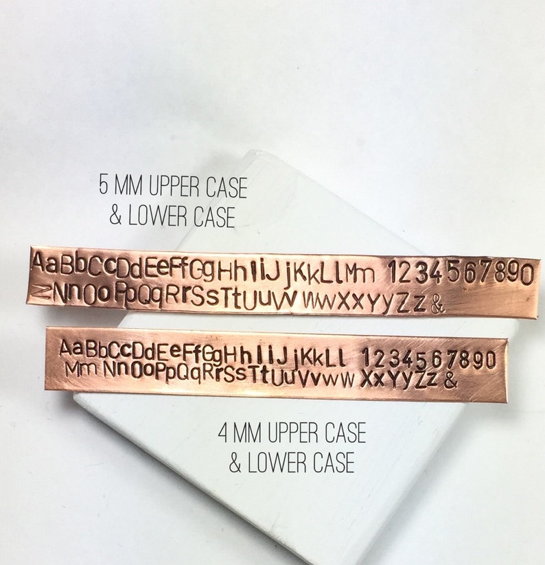 4mm 5mm stamp kit Jewelry stamp kit Larger letters stamp on metal 2 Letter Sizes make stamped jewelry