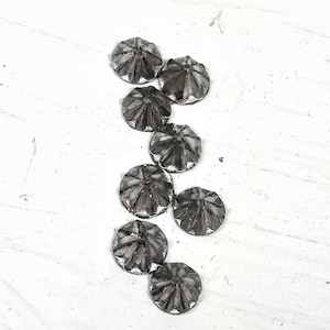 8 Pack Sterling Raised Star Castings, Sterling Silver Embellishments, Small Sterling Silver Castings, Sterling Silver Findings,Old Pawn Star