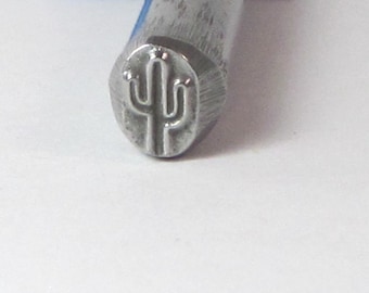 Cactus Metal Stamp, Stamp approx 5.5 x 4 mm, Cactus Jewelry Stamp, Mexican Jewelry Making, Metal Stamping, Native American Jewelry, Romazone