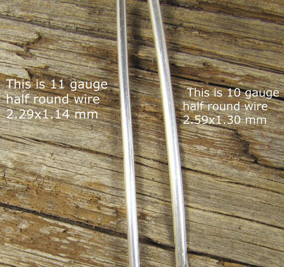 10 Gauge Sterling Silver Half-Round Wire