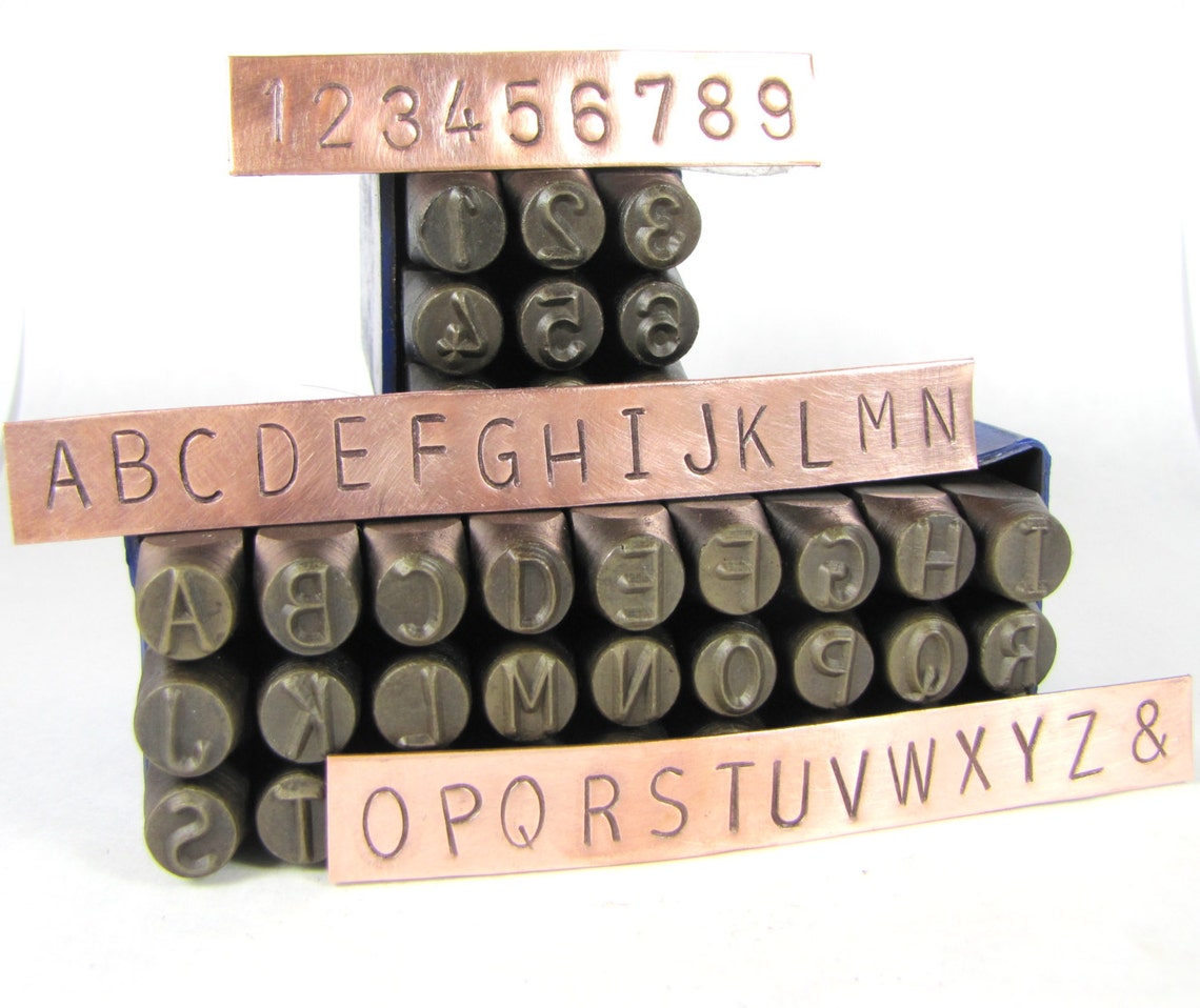 Huge 8mm 5/16 Metal Alphabet Stamps Letters Numbers for Hand - Etsy