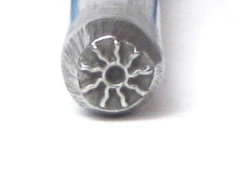 Sun spirit design stamp, jewelry stamping, 5 mm native sun image, tribal silver jewelry making, southwest silver art jewelry.