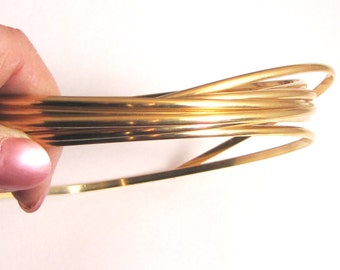 Gold Half Round Wire, 10 Ft of 8 Gauge Wire, Red Brass Wire