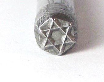 Star of David Metal Stamp, 5x5mm Star David Stamp, Metal Jewelry Stamping, Metal Punch Stamp, Jewish Jewelry Making, Steel Stamp, Romazone