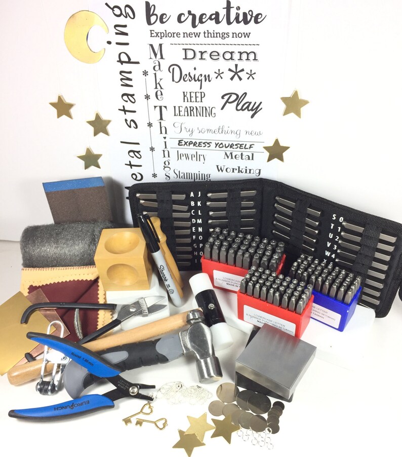 4mm 5mm stamp kit Jewelry stamp kit Larger letters stamp on metal 2 Letter Sizes make stamped jewelry