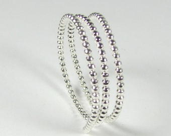 1 ft Droplet Wire, 10 gauge Full Bead Wire, Sterling Silver Wire, Tribal Jewelry Making, Jewelry Supplies, Full Beaded Wire, Romazone