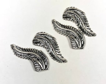 Sterling Silver Leaf Cast, 4 pack 20mm x 7mm, Right Left Leaf, Southwest Jewelry, Solder Element, Jewelry Findings, Jewelry Supply, Romazone
