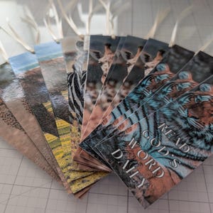 JW Bookmarks (printed for you) – 30 options with either 2025 Year Text or Read God's Word Daily | Printed & laminated!